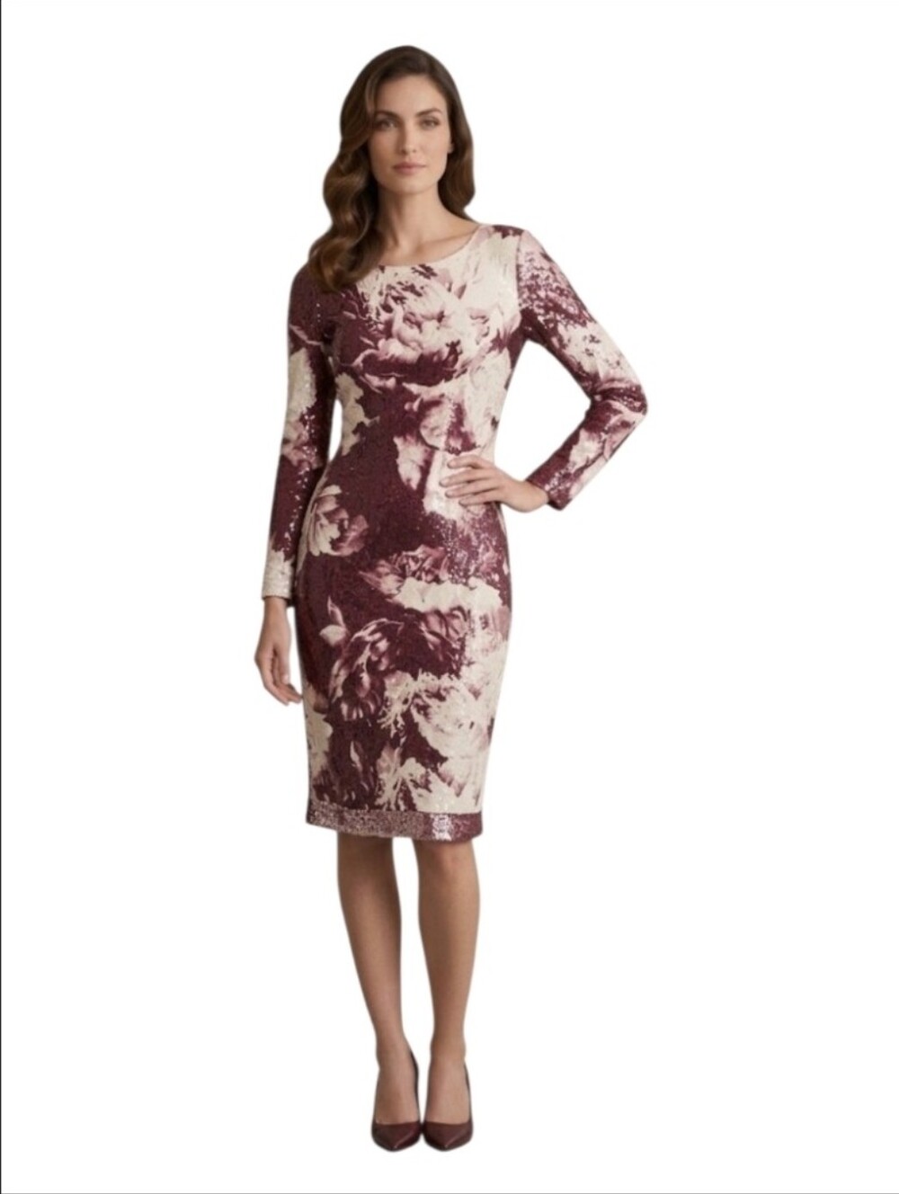 Donna Karan Sequin Evening Formal Cocktail Dress